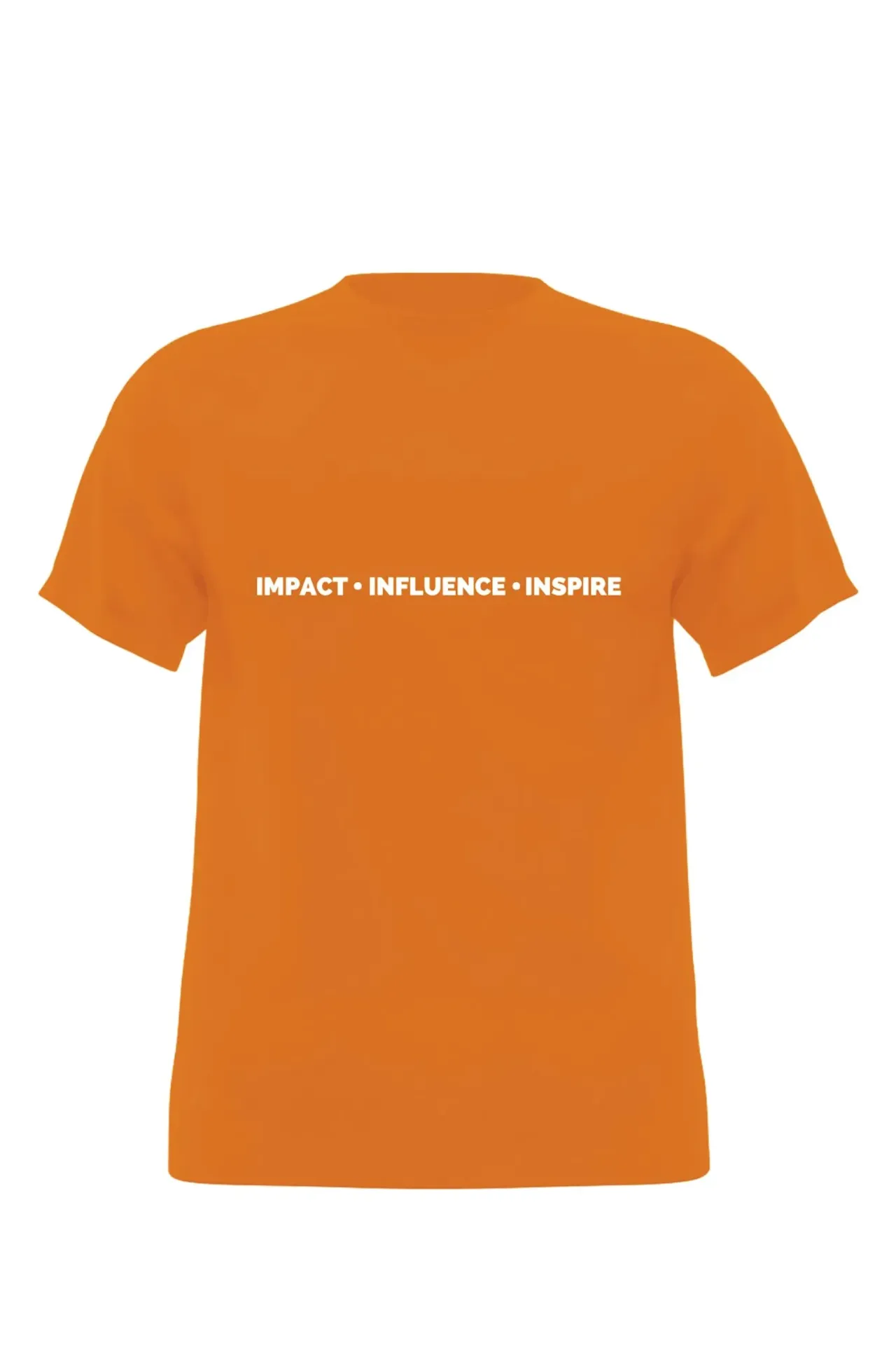 IMPACT . INFLUENCE . INSPIRE - Mustard Yellow Tshirt - Unisex (X-Small)