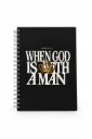 When God Is With a Man – Genesis 39:2 Hard Cover Notebook (Black)