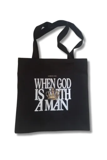 When God Is With a Man – Genesis 39:2 Tote Bag